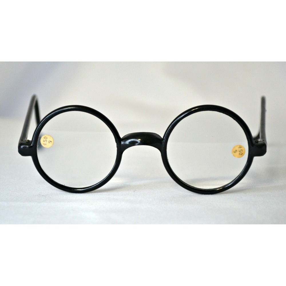 Vintage 50s black Panto form eyeglasses with prescription never worn